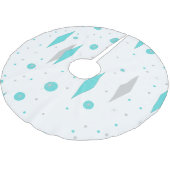 Retro Turquoise Diamond & Starburst Tree Rok Kerstboom Rok (Gekanteld)
