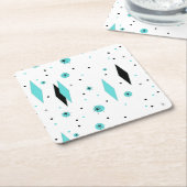 Retro Turquoise Diamonds en Onderzetter voor Starb (Schuin)