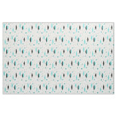 Retro Turquoise Diamonds en Starbursts Fabric Stof (Fat Quarter)