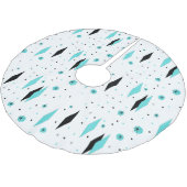 Retro Turquoise Diamonds kerstboomrok Kerstboom Rok (Gekanteld)