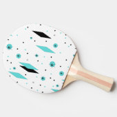 Retro Turquoise Diamonds Ping Pong Paddle Tafeltennisbatje (Zijkant)