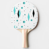 Retro Turquoise Diamonds Ping Pong Paddle Tafeltennisbatje (Voorkant)