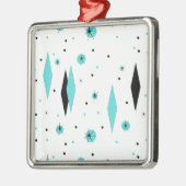 Retro Turquoise Diamonds & Starbursts Ornament (Links)