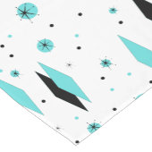 Retro Turquoise Diamonds & Starbursts Table Runner Korte Tafelloper (Hoek)