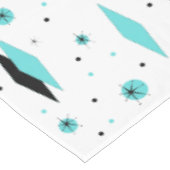 Retro Turquoise Diamonds & Starbursts Tablecloth Tafelkleed (Gekanteld)
