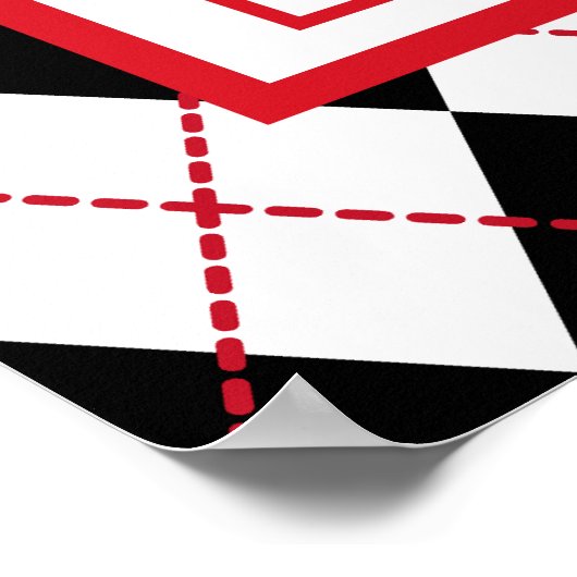 Retro Turquoise Diner Sign Wall Art Poster (Hoek)