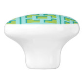 Retro Turquoise en Green Trellis Ceramic Pull Keramische Knop (Zijkant)