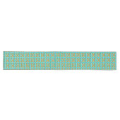 Retro Turquoise en Oranje Trellis Table Runner Lange Tafelloper (Horizontaal)