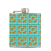 Retro Turquoise en Oranje Vinyl Wrapped Kolf