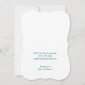 Retro turquoise en Paarse Baby shower Kaart (Achterkant)