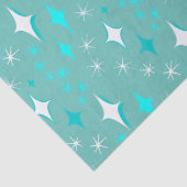 Retro turquoise en witte stervormig tissuepapier (Detail)
