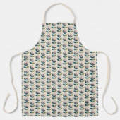 Retro Turquoise Floral Pattern Schort (Voorkant)