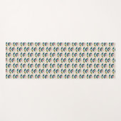 Retro Turquoise Floral Pattern Yogamat (Voorkant (horizontaal))