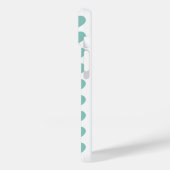 Retro Turquoise Flowers mid Century Modern Case-Mate iPhone Case (Achterkant / Links)