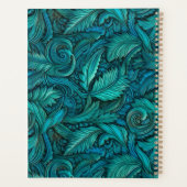 Retro turquoise gereedschappen leer monogram naam planner (Achterkant)