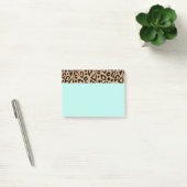 Retro Turquoise Kantoor Leopard Print Post It Note (Kantoor)