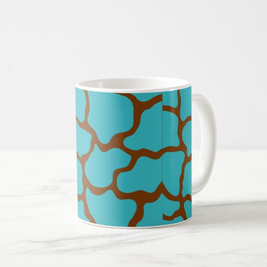 Retro Turquoise Koffie Mok (Voorkant rechts)