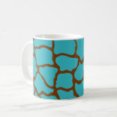 Retro Turquoise Koffie Mok (Voorkant links)