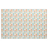 Retro Turquoise Oranje crème Tan Circles Stof (Yard (91,4 cm))