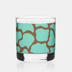 Retro Turquoise Patroon Glas