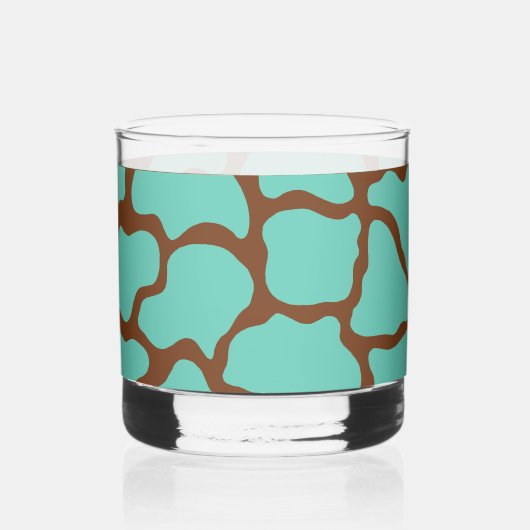 Retro Turquoise Patroon Glas (Voorkant)