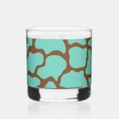 Retro Turquoise Patroon Glas (Achterkant)
