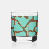 Retro Turquoise Patroon Glas (Links)