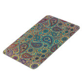 Retro Turquoise Rainbow Paisley motief Magneet (Linkerzijde)