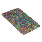 Retro Turquoise Rainbow Paisley motief Magneet (Rechterzijde)