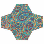 Retro Turquoise Rainbow Paisley motief Voetbal (Enkel)