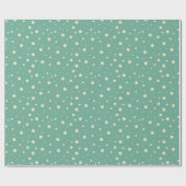 Retro Turquoise Snow Flurries Cadeaupapier (Vlak)