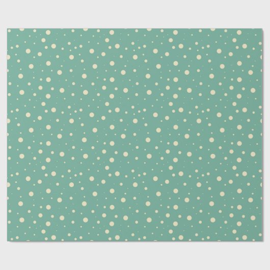 Retro Turquoise Snow Flurries Cadeaupapier (Vlak)