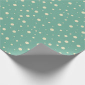 Retro Turquoise Snow Flurries Cadeaupapier (Hoek)