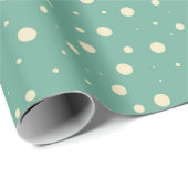 Retro Turquoise Snow Flurries Cadeaupapier (Rol Hoek)