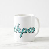 Retro Turquoise Southpaw Koffiemok (Voorkant rechts)