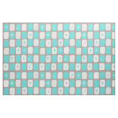 Retro Turquoise Starbursts Combed Cotton Fabric. Stof (Fat Quarter)