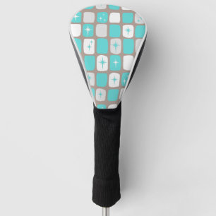 Retro Turquoise Starbursts Driver Hoesje Golfheadcover