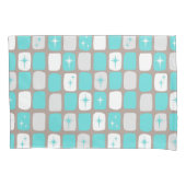 Retro Turquoise Starbursts Pillowcase Kussensloop (Voorkant)
