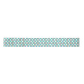 Retro Turquoise Starbursts Satin Ribbon Satijnen Lint (Voorkant)