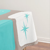 Retro Turquoise Starbursts Tablecloth *grote afdru Tafelkleed (Voorbeeld)