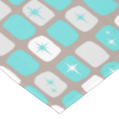Retro Turquoise Starbursts Tablecloth *small print Tafelkleed (Gekanteld)