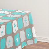 Retro Turquoise Starbursts Tablecloth *small print Tafelkleed (Voorbeeld)