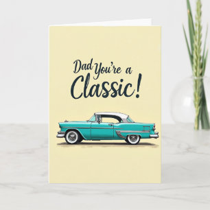 Retro Turquoise Vaderdagkaart Kaart