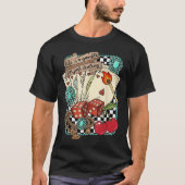 Retro Turquoise Western Wild West Cowboy Cowgirl  T-shirt (Voorkant)