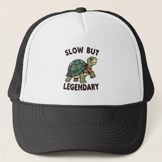 Retro Turtle Chill Legend Trucker Hat Pet (Voorkant)