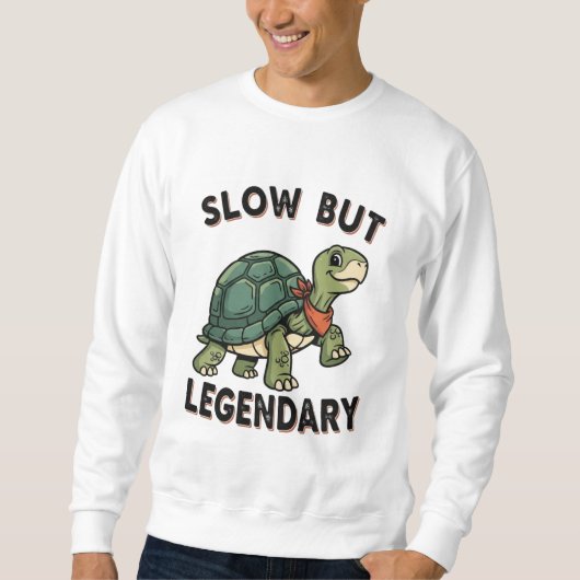 Retro Turtle Legendary Pace Men’s Sweatshirt (Voorkant)