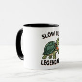 Retro Turtle Legendary Quote Color Inside Mug Mok (Voorkant links)