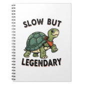 Retro Turtle Legendary Quote Lined Notebook Notitieboek (Voorkant)