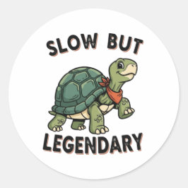 Retro Turtle Legendary Quote Vinyl Sticker