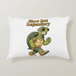 Retro Turtle Slow But Legendary Rectangular Pillow Accent Kussen